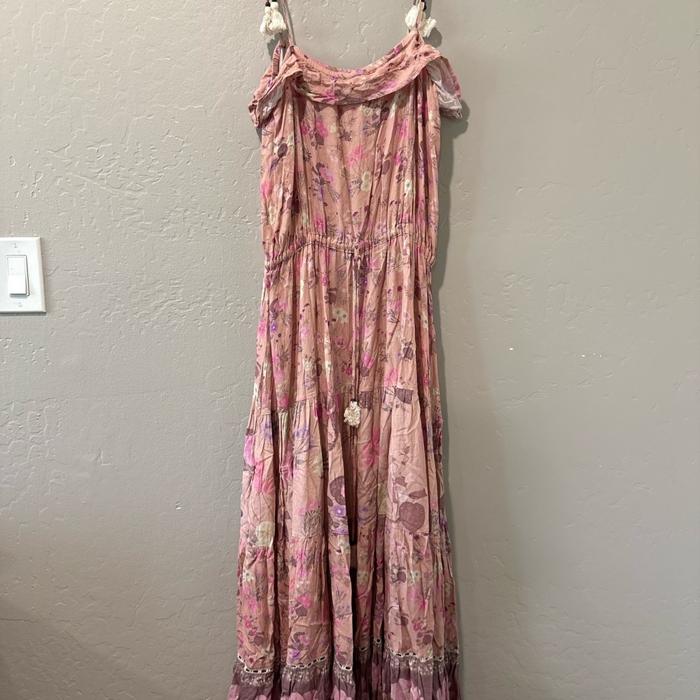 Spell & The Gypsy Pink Spaghetti Strap Long Dress - Picture 2 of 8